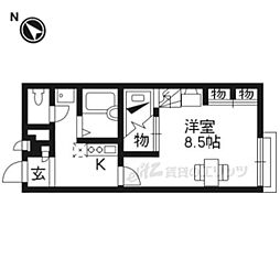 レオパレスコンフォート 1Kの間取図画像