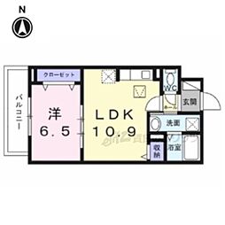 千石東町アパート 101 1階1LDKの間取り