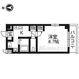 M'プラザ津田駅前11番館 1Kの間取図画像