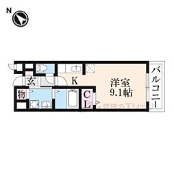 ポポラーレ ワンルームの間取図画像