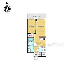 VITA荒本 1LDKの間取図画像
