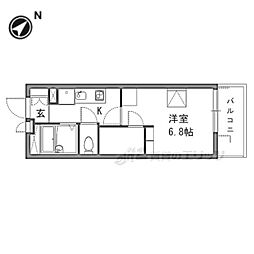 レオパレス柳邸 1Kの間取図画像