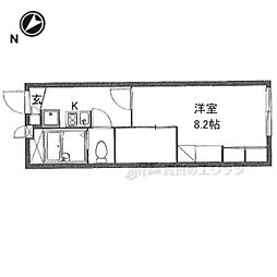 レオパレス茶屋 1Kの間取図画像
