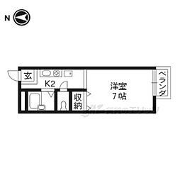 サンライフ朝日丘・A 1Kの間取図画像