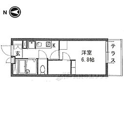 レオパレスオリーブ 1Kの間取図画像