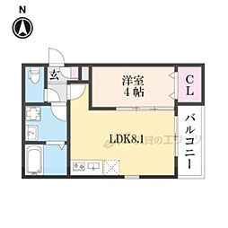 ジーメゾン渚元町クレサス 1LDKの間取図画像