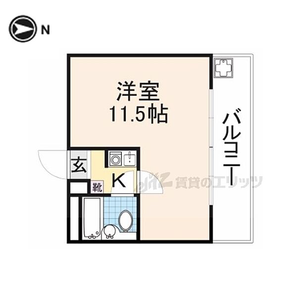 北羅マンション 503｜奈良県奈良市中筋町(賃貸マンション1K・5階・34.97㎡)の写真 その2