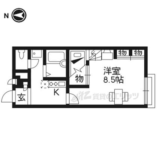 レオパレスプルメリア 214｜大阪府枚方市茄子作北町(賃貸アパート1K・2階・23.18㎡)の写真 その2