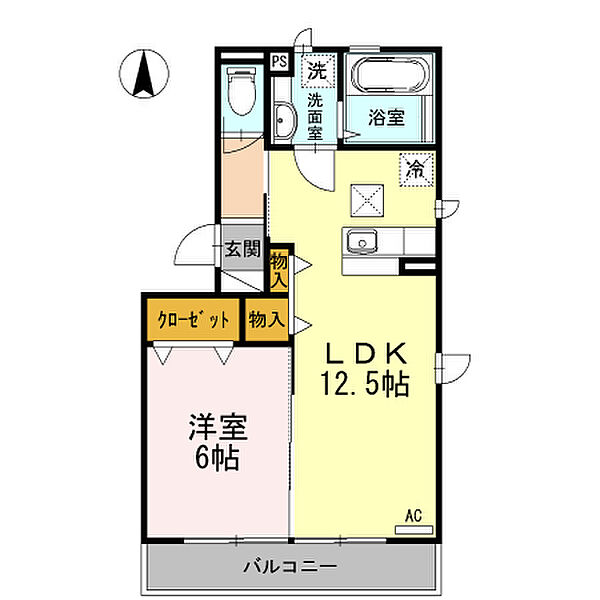 東京都日野市大字日野(賃貸アパート1LDK・3階・44.10㎡)の写真 その2