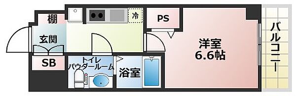 ワールドアイ阿波座WEST ｜大阪府大阪市西区本田2丁目(賃貸マンション1K・6階・21.83㎡)の写真 その2