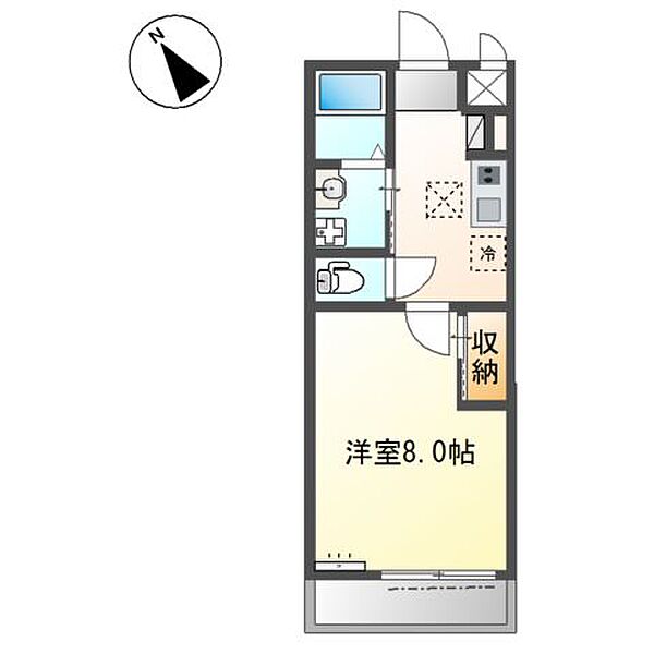 カーサＨ．Ｋ ｜滋賀県彦根市大堀町(賃貸アパート1K・2階・27.44㎡)の写真 その4