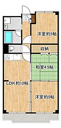 コスモハイツ光明池A棟 3LDKの間取図画像