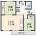 間取り：LDK約12帖を中心に和室2部屋を配置した、使い勝手の良い2LDKプランです。