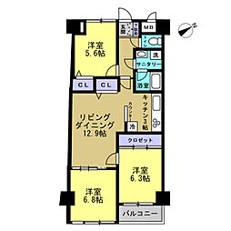間取図画像 3LDK