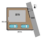 【区画図】2台駐車可能です。