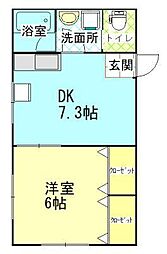 フェニックスヒロ 1DKの間取図画像