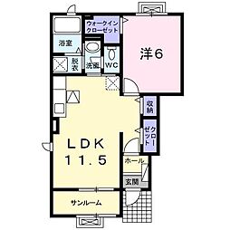 ラフィネ3 1LDKの間取図画像