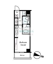 B CITY APARTMENT SHINAGAWA WEST 502 ｜ 東京都品川区西中延２丁目4-7（賃貸マンション1R・5階・20.31㎡） その2