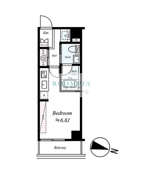 B CITY APARTMENT SHINAGAWA WEST 502｜東京都品川区西中延２丁目(賃貸マンション1R・5階・20.31㎡)の写真 その2