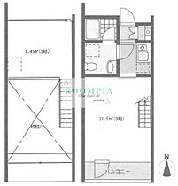 サンユニテ 2-D ｜ 東京都世田谷区深沢１丁目9-18（賃貸マンション1LDK・2階・29.95㎡） その2