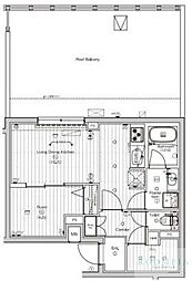 杉並区和田3丁目マンション 1LDKの間取図画像