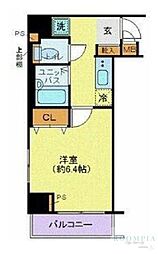 メインステージ西新宿 1Kの間取図画像