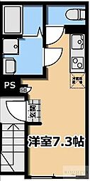 新宿区山吹町マンション ワンルームの間取図画像