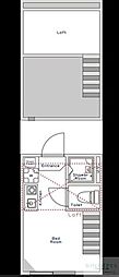 BlueReef2号館 ワンルームの間取図画像