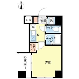 スカイコート南砂町第2 1Kの間取図画像