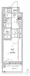 クレイシア森下 1Kの間取図画像