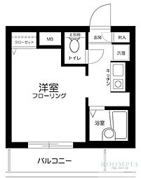 メインステージ中野坂上 ワンルームの間取図画像