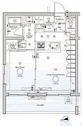 dips墨田リバーサイド 1LDKの間取図画像
