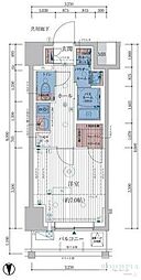 エステムコート亀戸TOKYOEAST 1Kの間取図画像