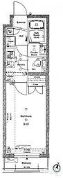 AXAS西新宿 1Kの間取図画像