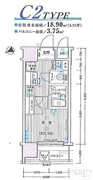 ヴェルト目黒西 1Kの間取図画像