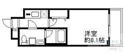 ジェノヴィア東向島スカイガーデン 1Kの間取図画像