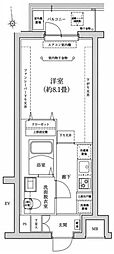 アイルプレミアム押上イースト 1Kの間取図画像