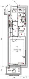 GALICIA南長崎 1Kの間取図画像