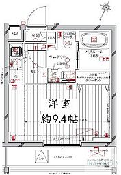 レガリス中野鷺宮 1Kの間取図画像