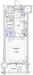 ガリシア新宿WEST 1Kの間取図画像
