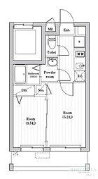 アーバンパーク六町 1DKの間取図画像