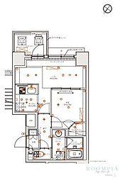 リライア浅草 1LDKの間取図画像