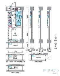 ジェノヴィアお花茶屋2スカイガーデン 1Kの間取図画像