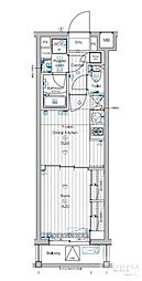 PREMIUMCUBE新宿中井 1DKの間取図画像