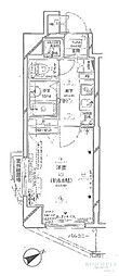 パレステュディオ新宿WEST 1Kの間取図画像