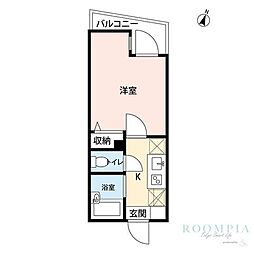 ピアコートTM板橋本町 1Kの間取図画像