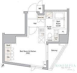 NJKMARQUIS表参道 ワンルームの間取図画像