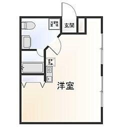 シルベール両国 ワンルームの間取図画像