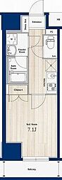 N-stage亀戸 1Kの間取図画像