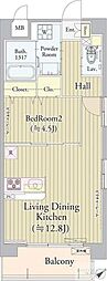 エストレリータ新宿落合 1LDKの間取図画像